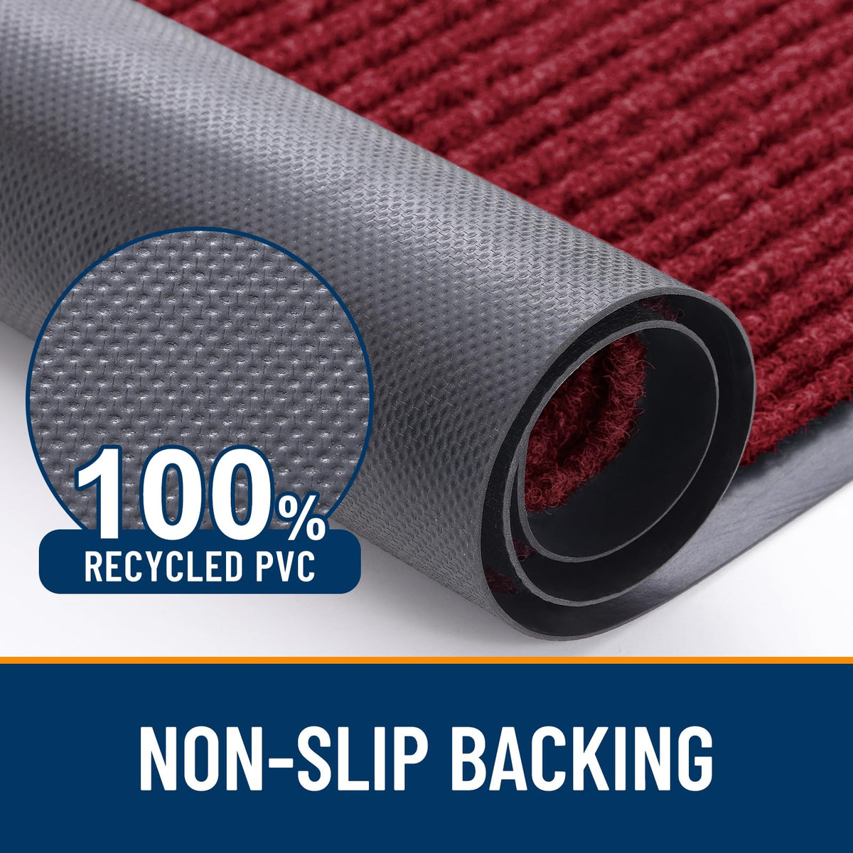 OLANLY front door mat waterproof surface demonstrates heavy-duty protection