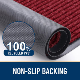 OLANLY front door mat waterproof surface demonstrates heavy-duty protection