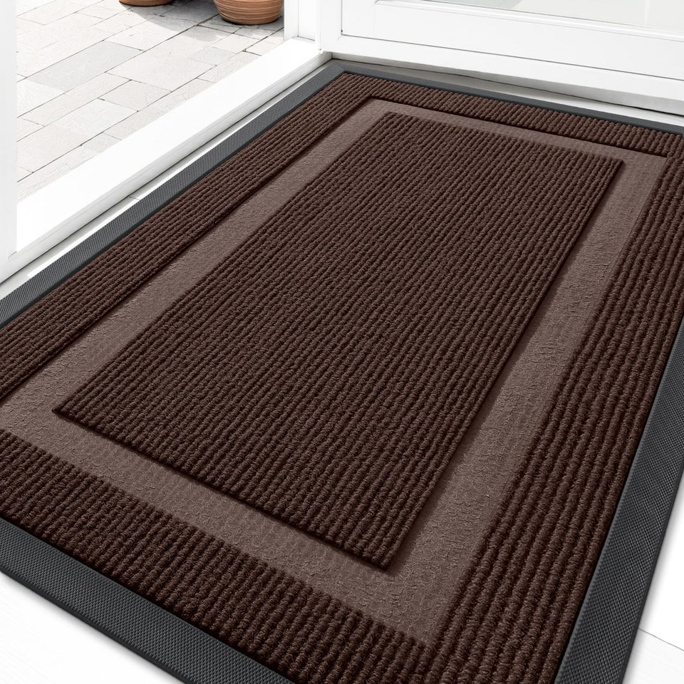 OLANLY front door mat waterproof for outdoor use, helping keep dirt at the threshold