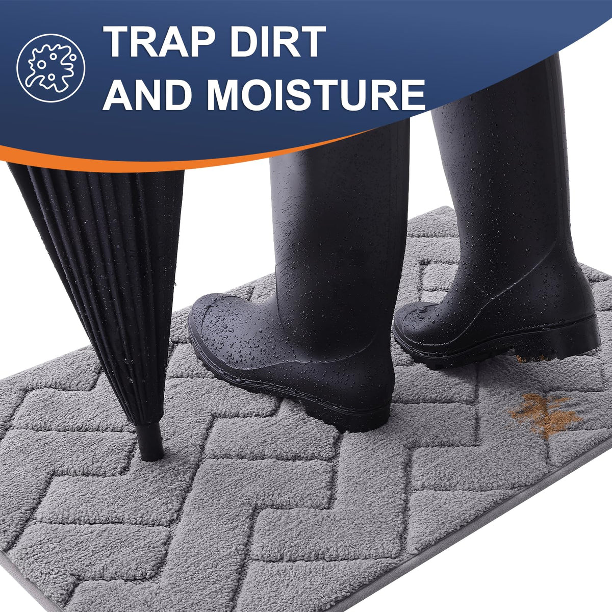 OLANLY Indoor Door Mat easy-clean makes upkeep quick and simple.
