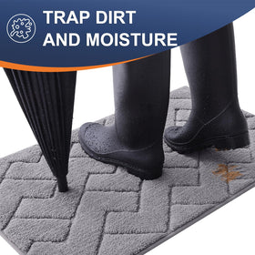 OLANLY Indoor Door Mat easy-clean makes upkeep quick and simple.