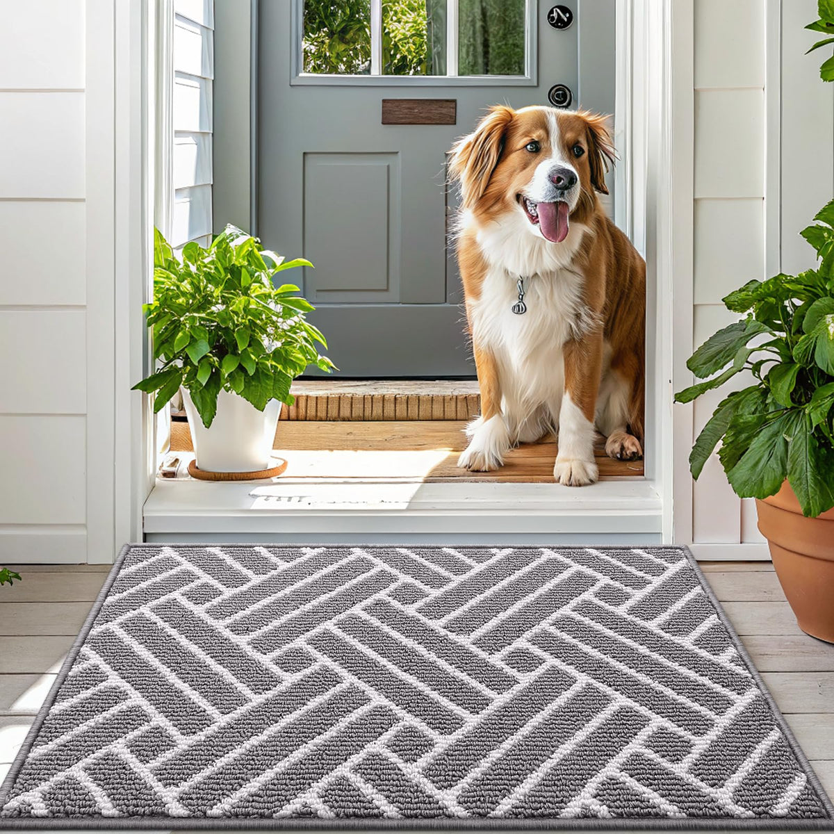 OLANLY mat placed in an entryway illustrating versatile home use