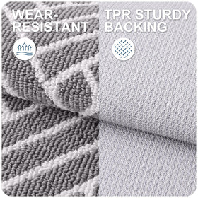 OLANLY indoor door mat low-profile design fits under doors smoothly.