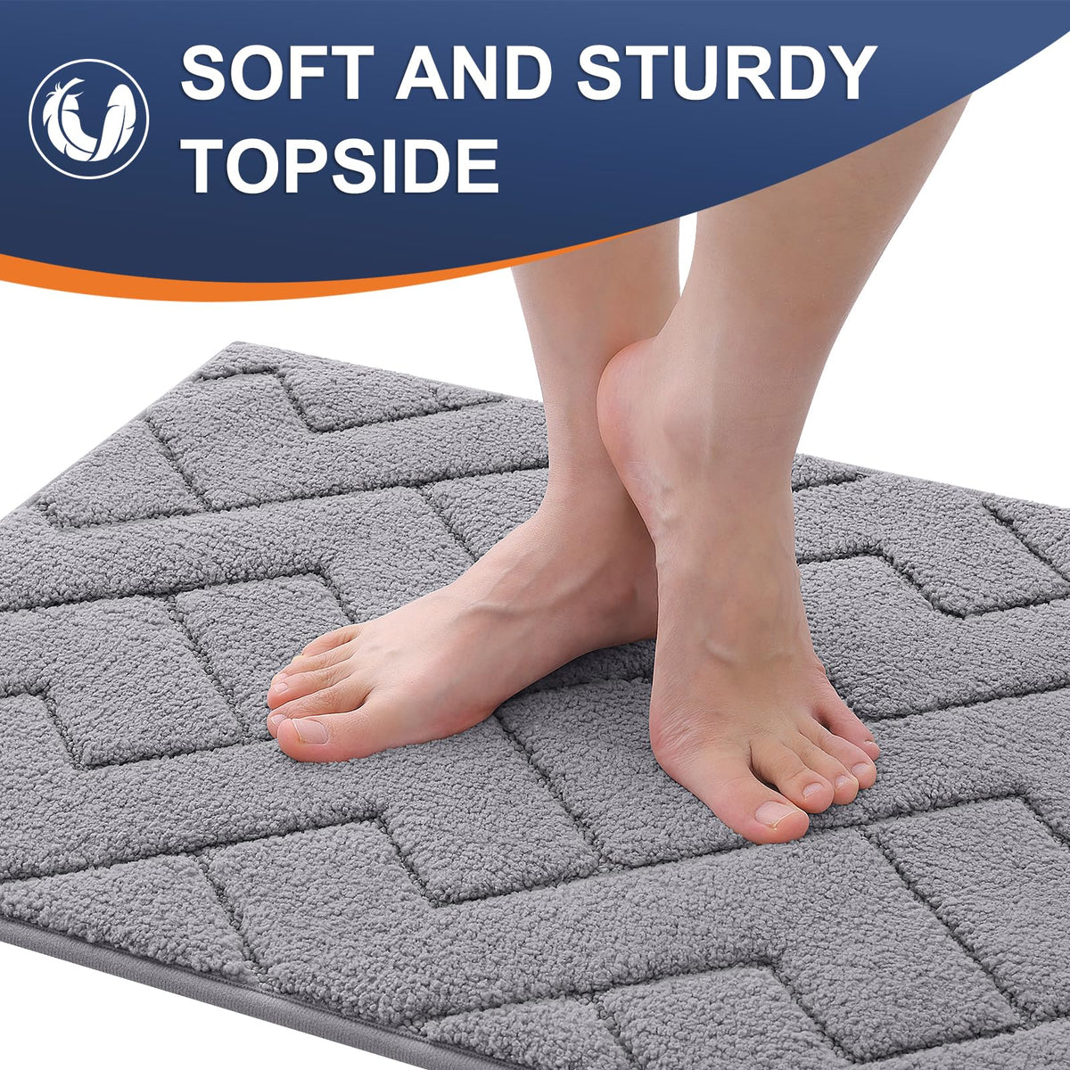 OLANLY Indoor Door Mat pattern-design adds style while trapping dust and dirt.