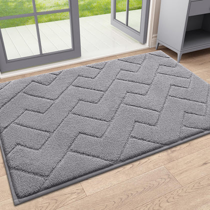 OLANLY Indoor Door Mat water-absorption helps protect floors from moisture.