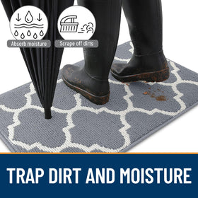 OLANLY indoor mat captures dirt and moisture, helping floors stay cleaner