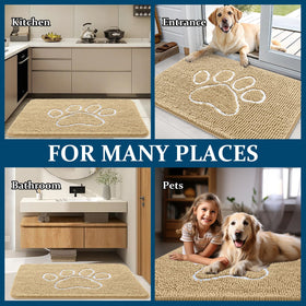 OLANLY indoor-outdoor mat suitable for entryways and pet areas.