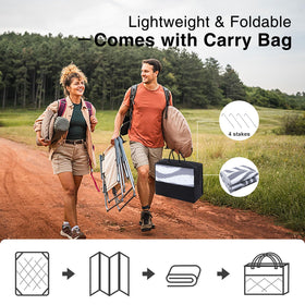 OLANLY lightweight and foldable rug for travel and camping