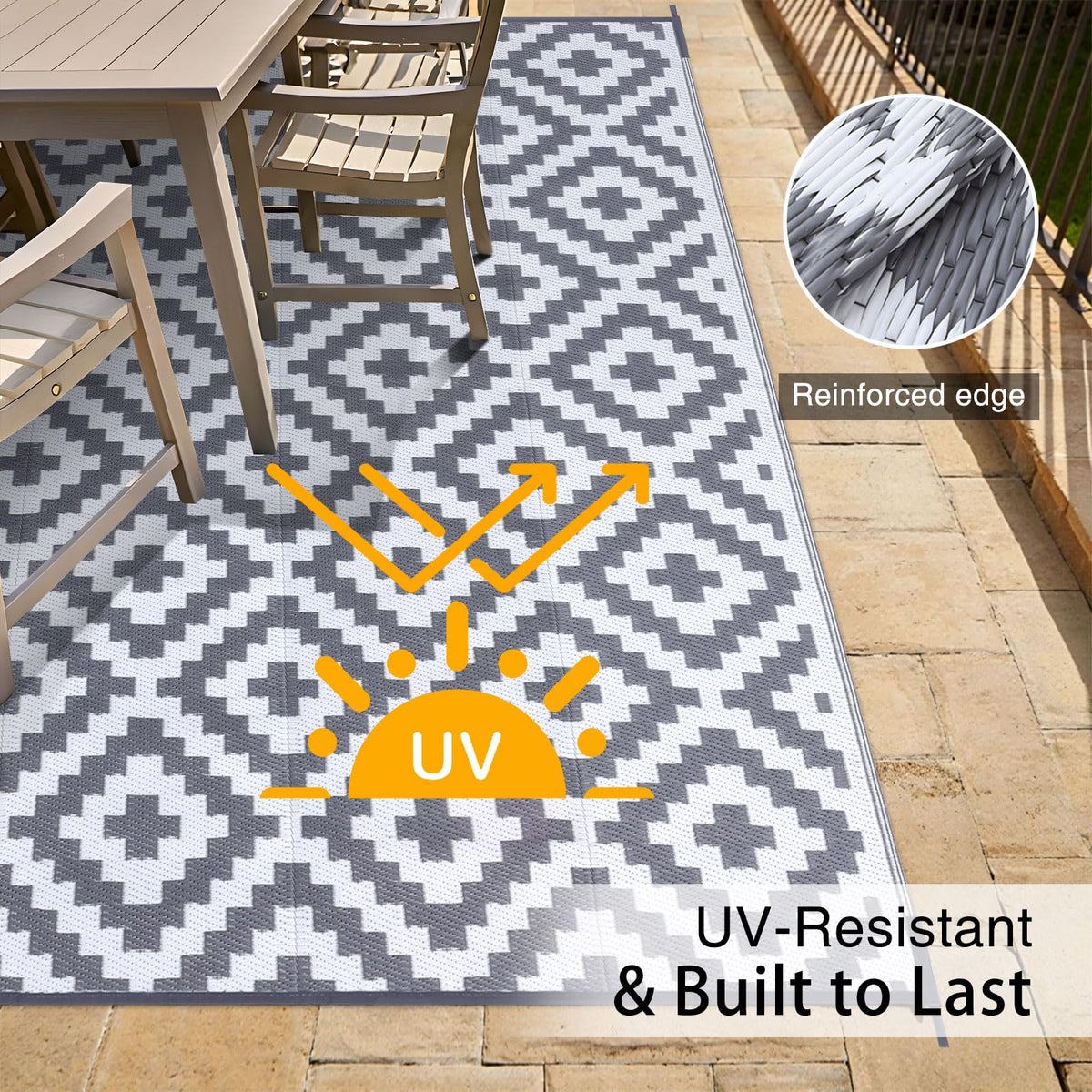 OLANLY Lightweight camping rug folds compactly for easy transport
