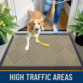 OLANLY ultra low profile 0.3 inch mat sits neatly under doors