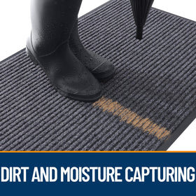 OLANLY Low-profile doormat fits doors and absorbs moisture.