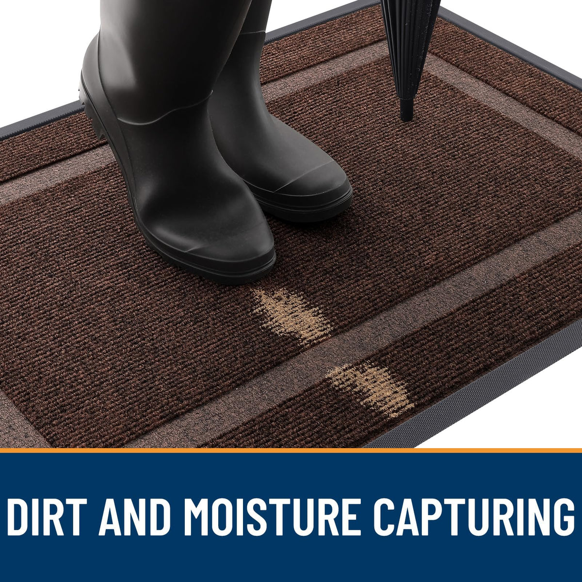 OLANLY low-profile entrance mat fits under doors without snagging