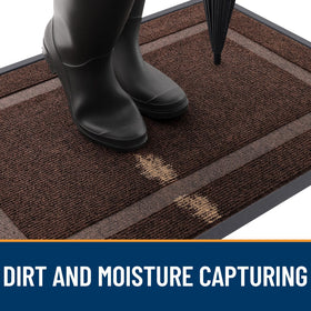 OLANLY low-profile entrance mat fits under doors without snagging