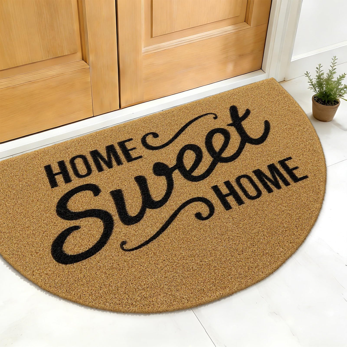 OLANLY Low-profile front door mat fits under doors while boosting curb appeal.