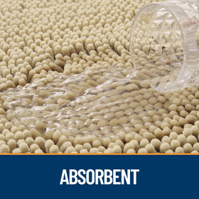 OLANLY mat's anti-slip rubber base prevents shifting on dry floors.
