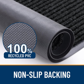 OLANLY moisture-absorption entry mat keeps floors dry after shoe traffic.