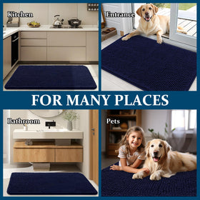 OLANLY door mat designed for busy homes with pets and kids.