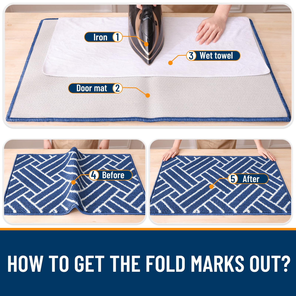 OLANLY doormat provides durable, long-lasting performance in high-traffic zones.