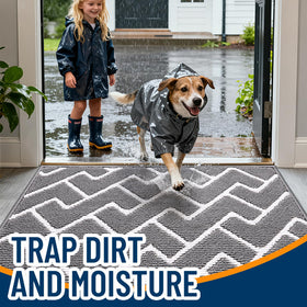 OLANLY non-slip backing keeps the mat steady in busy entryways.