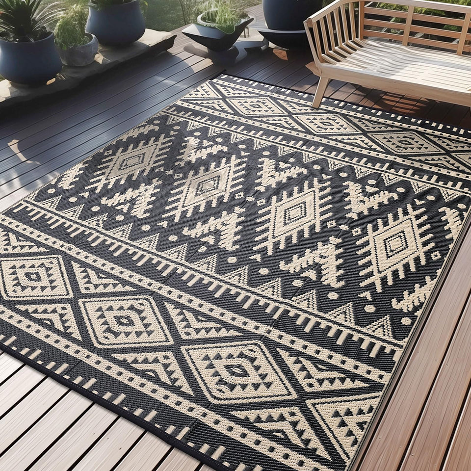 OLANLY outdoor rug 6x9 waterproof for patios and decks.