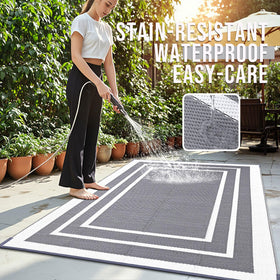 OLANLY 9x12 ft rug with UV-resistant coating preserves color outdoors