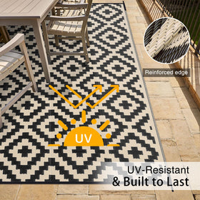OLANLY lightweight rug folds easily for camping trips and RV setups