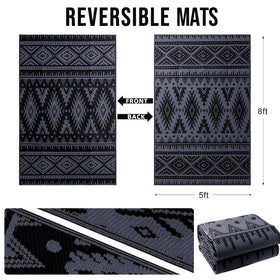 OLANLY Outdoor Rug adds durable style to patios, decks, and campsites.