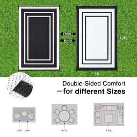 OLANLY outdoor rug stain-resistant surface makes spills quick to rinse away.