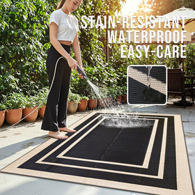 OLANLY tough, stain-resistant weave for quick cleanup after outdoor meals.