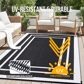 OLANLY UV-coated outdoor rug resists fading for long-lasting color