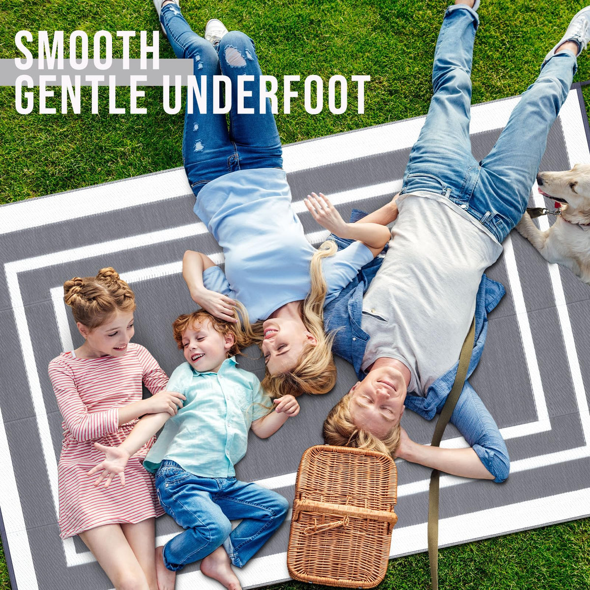 OLANLY UV-resistant outdoor rug designed to resist fading