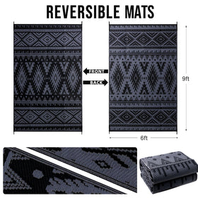 OLANLY rug beside camping gear for picnic and RV trips