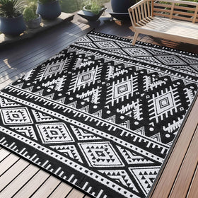 OLANLY outdoor rug waterproof 6x9, perfect for patio or deck spaces