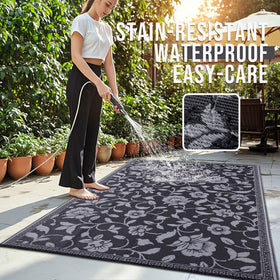 OLANLY outdoor rug resists spills and dries quickly after rain