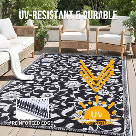 OLANLY lightweight outdoor rug ideal for decks and balconies.
