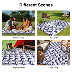 OLANLY outdoor rug on balcony for deck use.