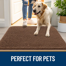 OLANLY quick-dry chenille mat dries fast for ready entry.