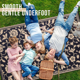 OLANLY soft outdoor rug offering barefoot comfort for relaxation outdoors.