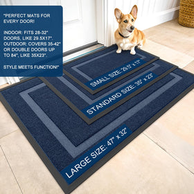 OLANLY door mat with natural rubber backing for durable high-traffic entryways.