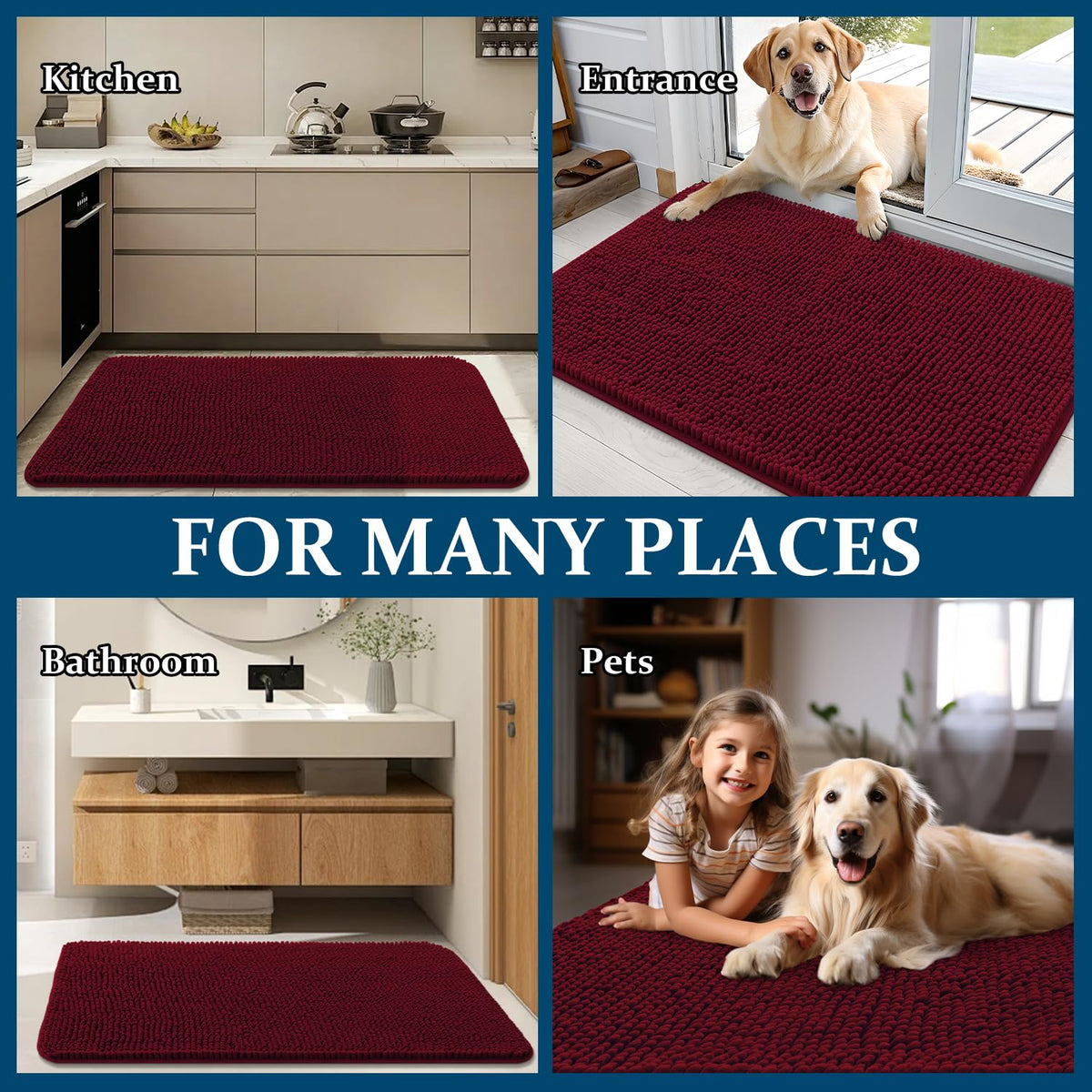 OLANLY burgundy color adds warm entryway style