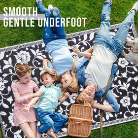 OLANLY UV-protected rug keeps colors vibrant in sunlight.