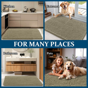 OLANLY warm taupe color complements any entryway.