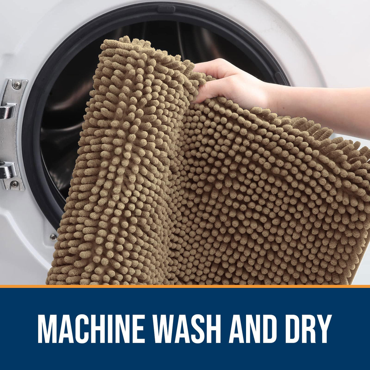 OLANLY washable doormat is easy to shake out or machine wash