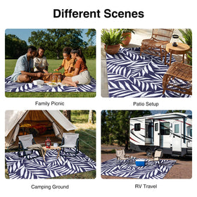 OLANLY rug folded for portability shows easy transport.