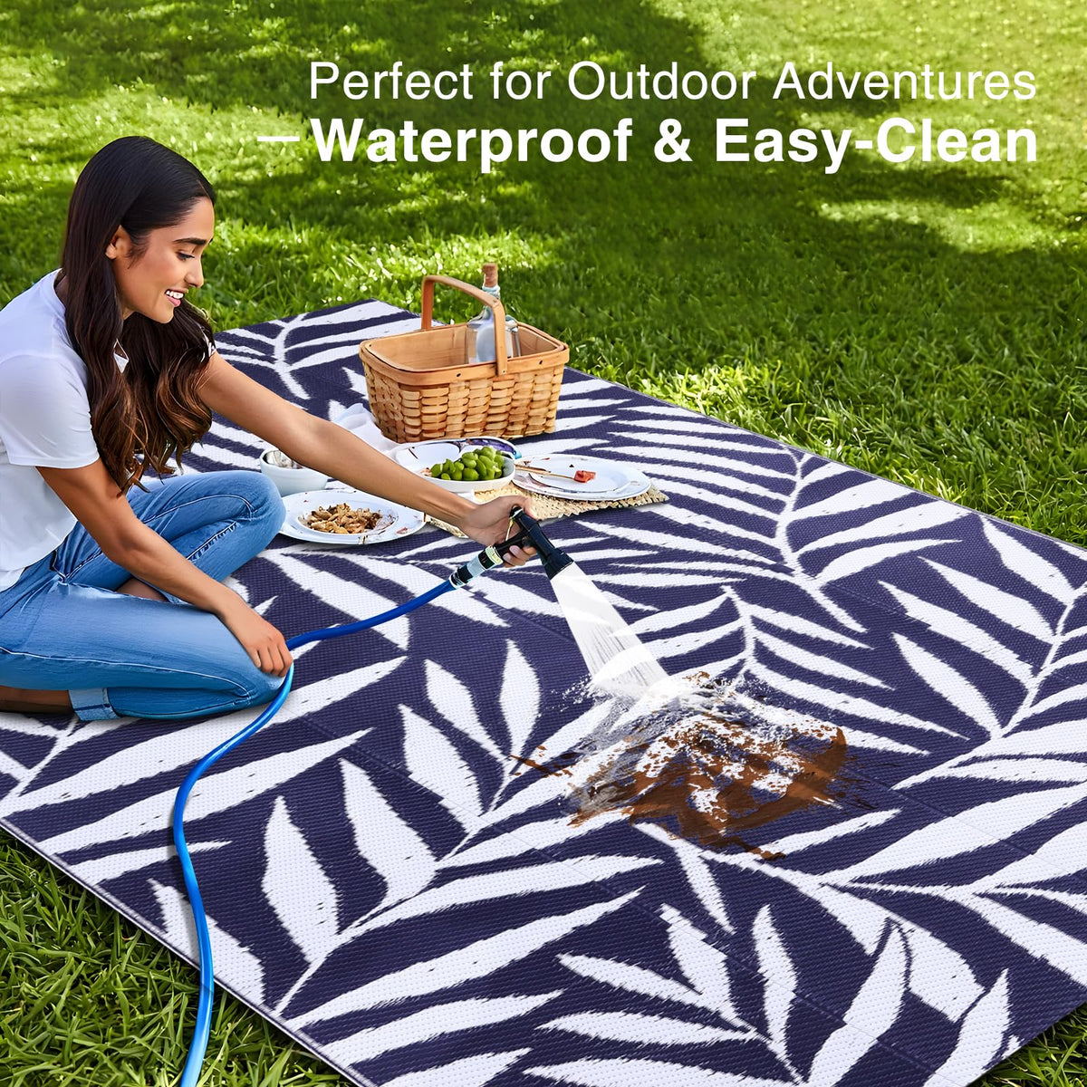 OLANLY leaf-pattern closeup highlights vibrant design and easy-clean surface.