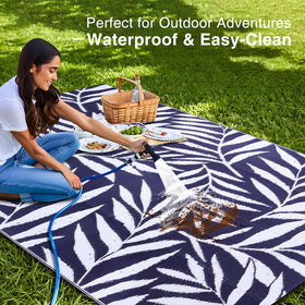 OLANLY leaf-pattern closeup highlights vibrant design and easy-clean surface.
