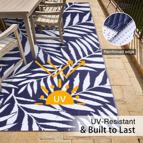 OLANLY navy-white color showcases stylish outdoor accent for patios and decks.