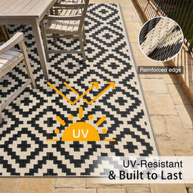 OLANLY UV-protected rug preserves color vibrancy under sun exposure.