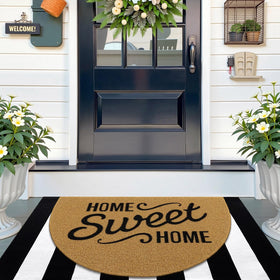 OLANLY Welcoming mat adds warmth to entryways without bulk.