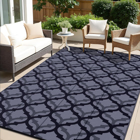 OLANLY reversible outdoor rug 6x9 with interlacing pattern for versatile décor and easy flipping.